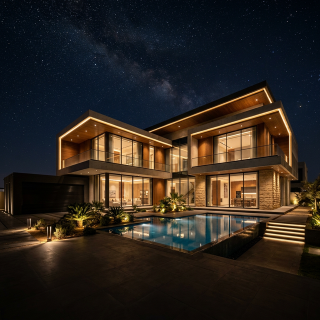 رؤية معمارية ليلية